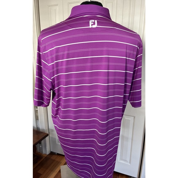 Men’s Footjoy Golf Polo Magenta‎ Lg GCCC 1916 Front Stitch - Picture 3 of 6
